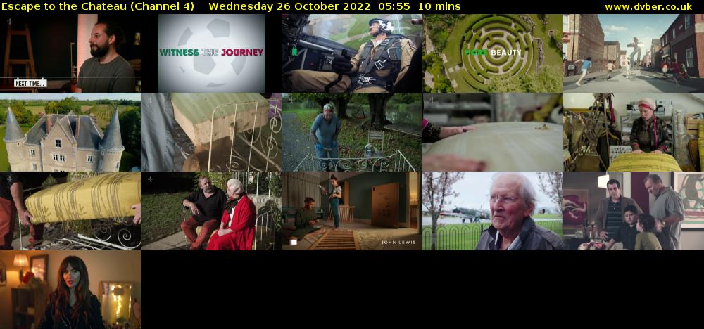 Escape to the Chateau (Channel 4) Wednesday 26 October 2022 05:55 - 06:05