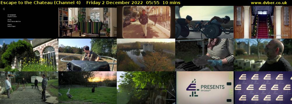 Escape to the Chateau (Channel 4) Friday 2 December 2022 05:55 - 06:05