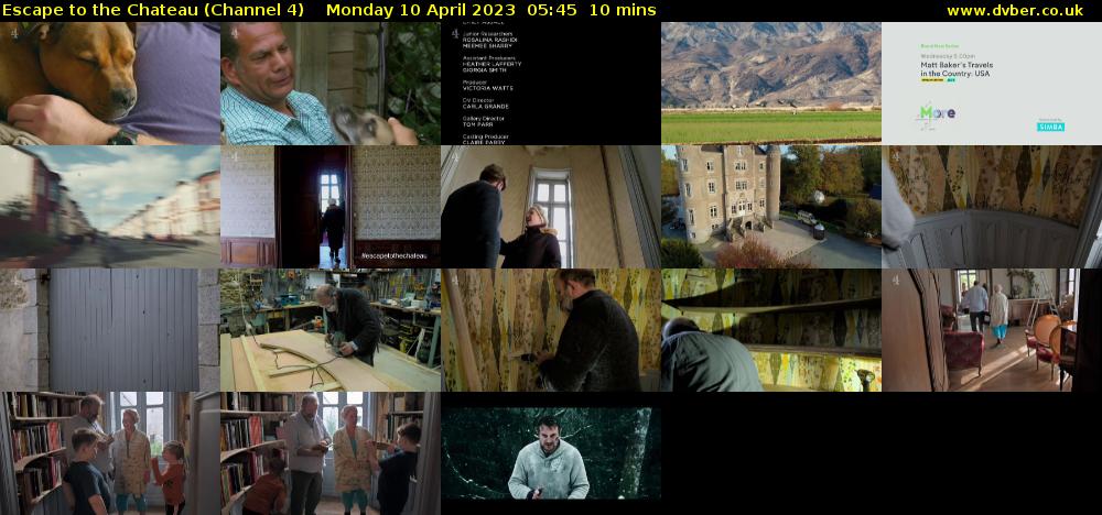 Escape to the Chateau (Channel 4) Monday 10 April 2023 05:45 - 05:55