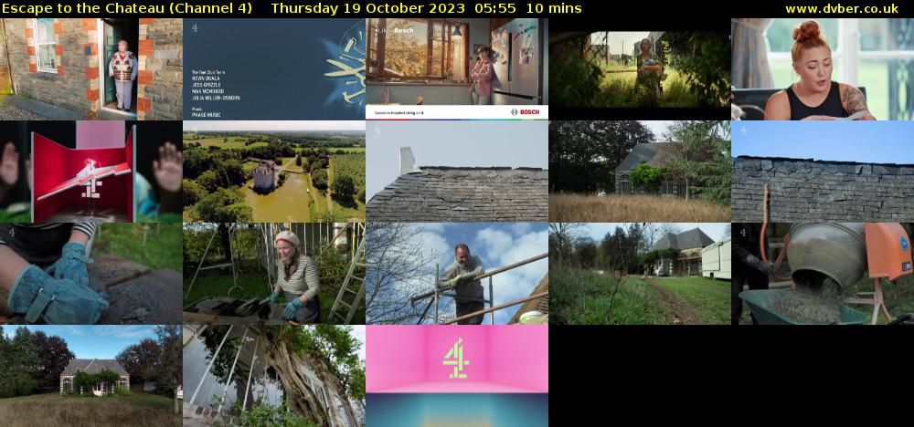 Escape to the Chateau (Channel 4) Thursday 19 October 2023 05:55 - 06:05