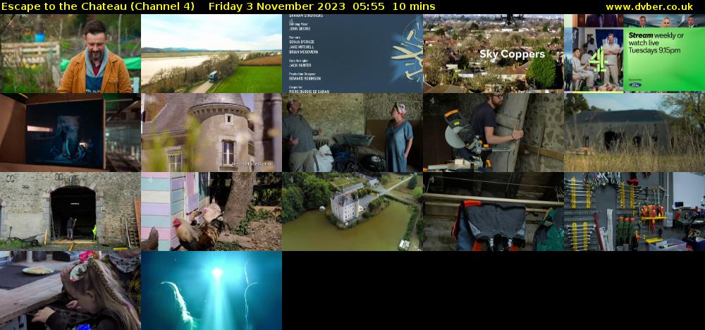 Escape to the Chateau (Channel 4) Friday 3 November 2023 05:55 - 06:05