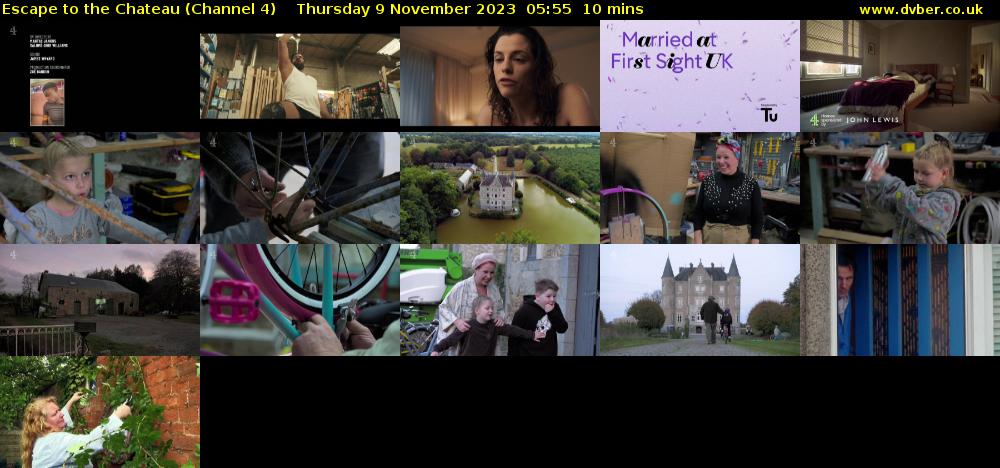 Escape to the Chateau (Channel 4) Thursday 9 November 2023 05:55 - 06:05