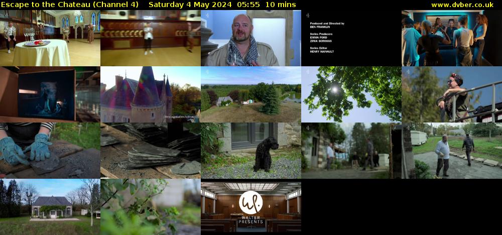 Escape to the Chateau (Channel 4) Saturday 4 May 2024 05:55 - 06:05