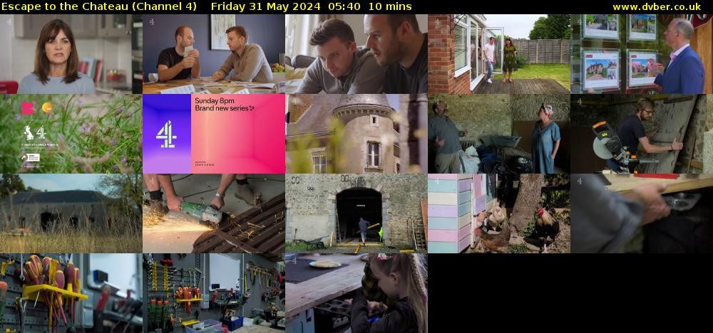 Escape to the Chateau (Channel 4) Friday 31 May 2024 05:40 - 05:50