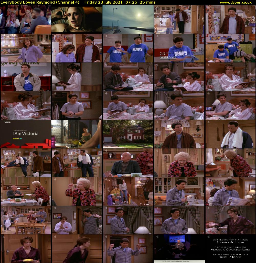 Everybody Loves Raymond (Channel 4) Friday 23 July 2021 07:25 - 07:50