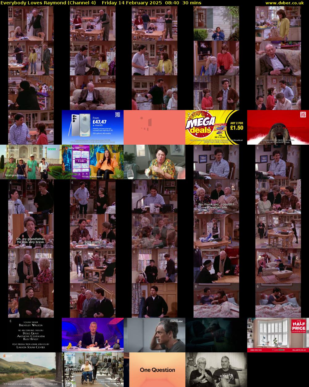 Everybody Loves Raymond (Channel 4) Friday 14 February 2025 08:40 - 09:10