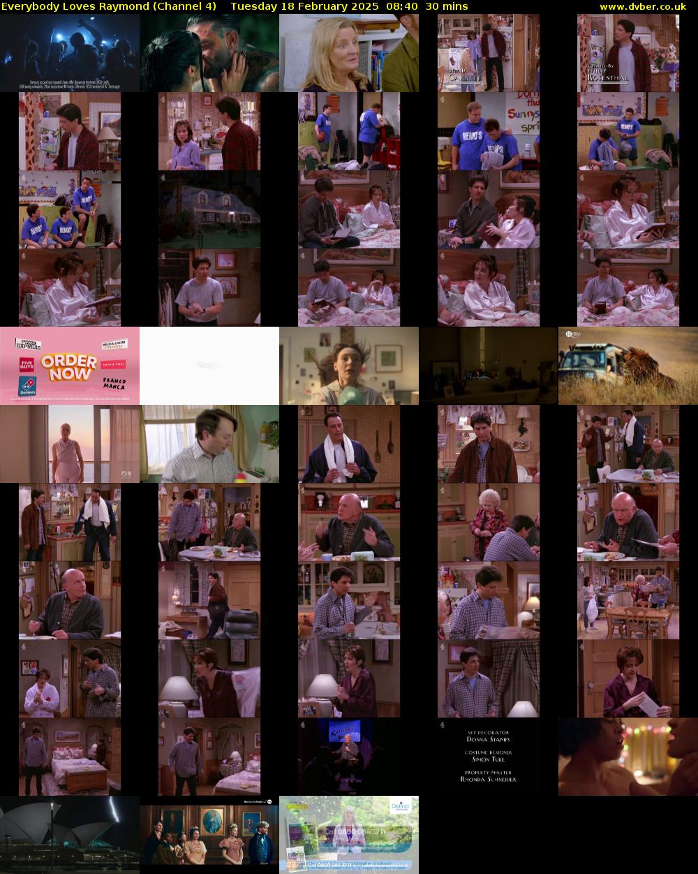 Everybody Loves Raymond (Channel 4) Tuesday 18 February 2025 08:40 - 09:10