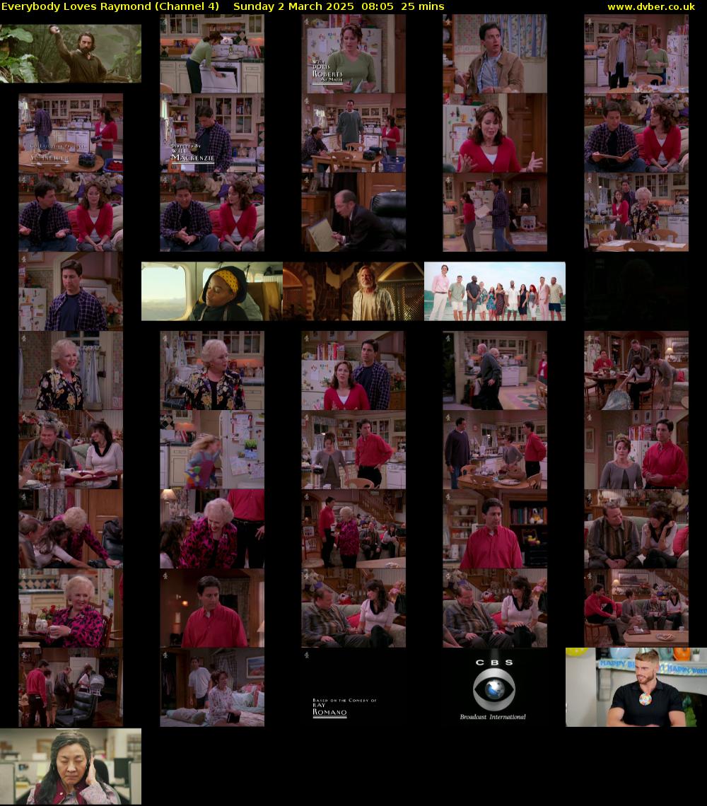 Everybody Loves Raymond (Channel 4) Sunday 2 March 2025 08:05 - 08:30