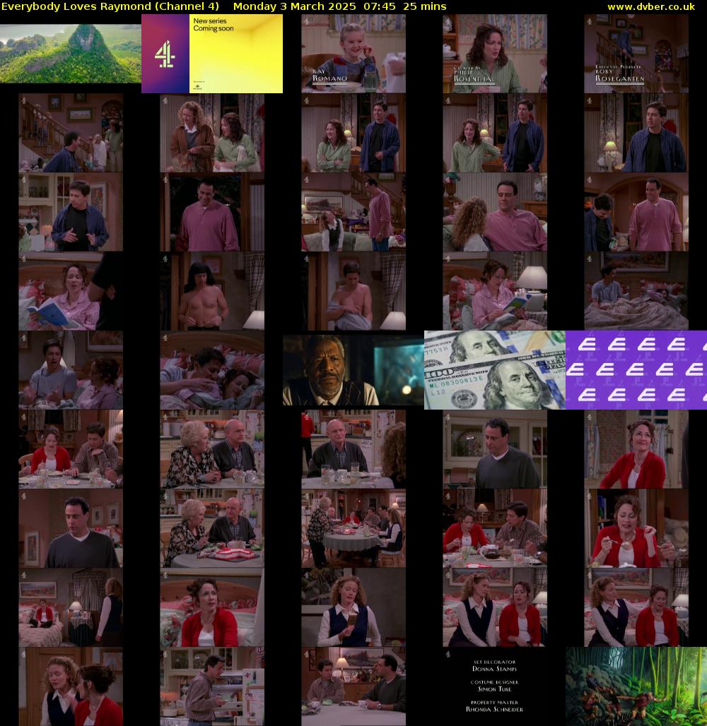 Everybody Loves Raymond (Channel 4) Monday 3 March 2025 07:45 - 08:10