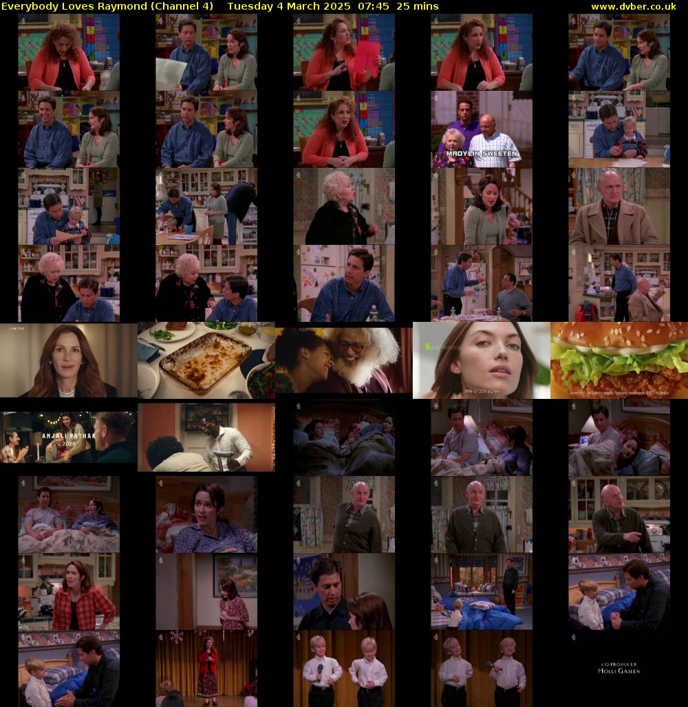 Everybody Loves Raymond (Channel 4) Tuesday 4 March 2025 07:45 - 08:10