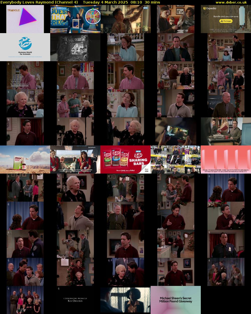 Everybody Loves Raymond (Channel 4) Tuesday 4 March 2025 08:10 - 08:40