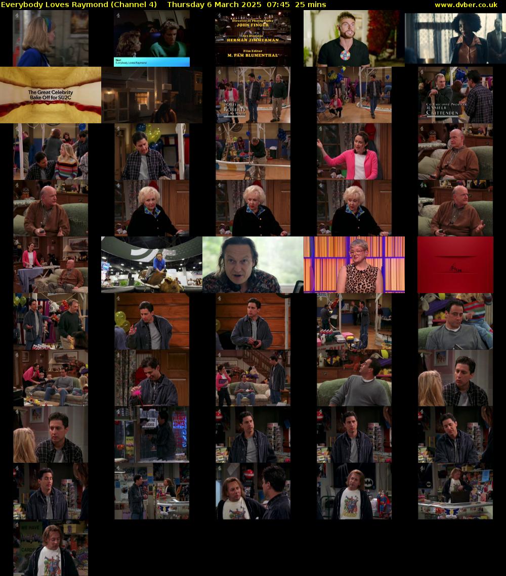 Everybody Loves Raymond (Channel 4) Thursday 6 March 2025 07:45 - 08:10