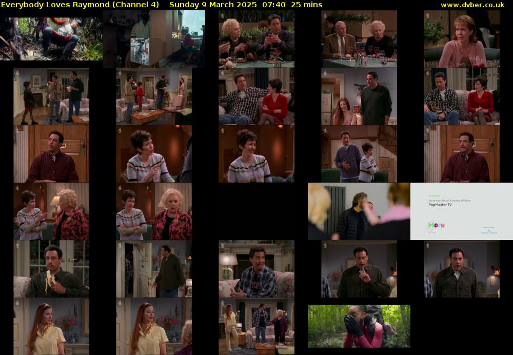 Everybody Loves Raymond (Channel 4) Sunday 9 March 2025 07:40 - 08:05