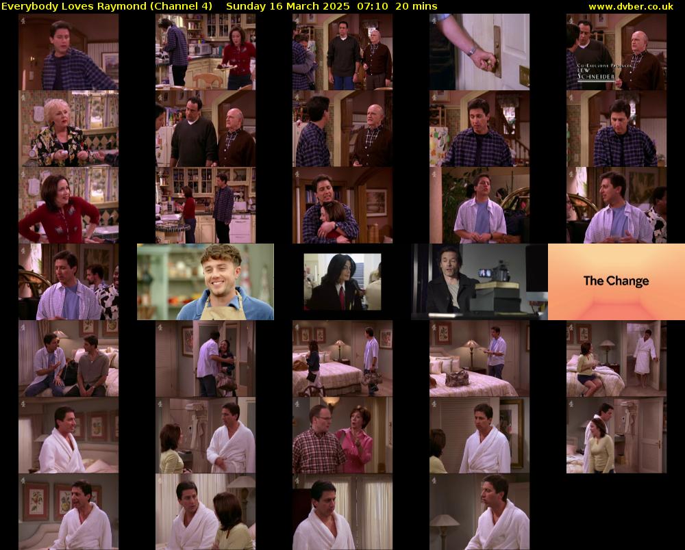 Everybody Loves Raymond (Channel 4) Sunday 16 March 2025 07:10 - 07:30