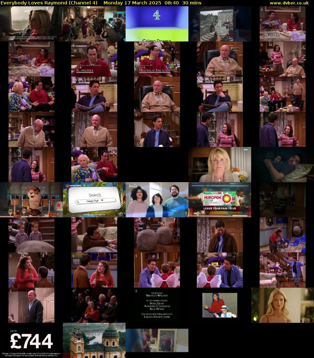 Everybody Loves Raymond (Channel 4) Monday 17 March 2025 08:40 - 09:10