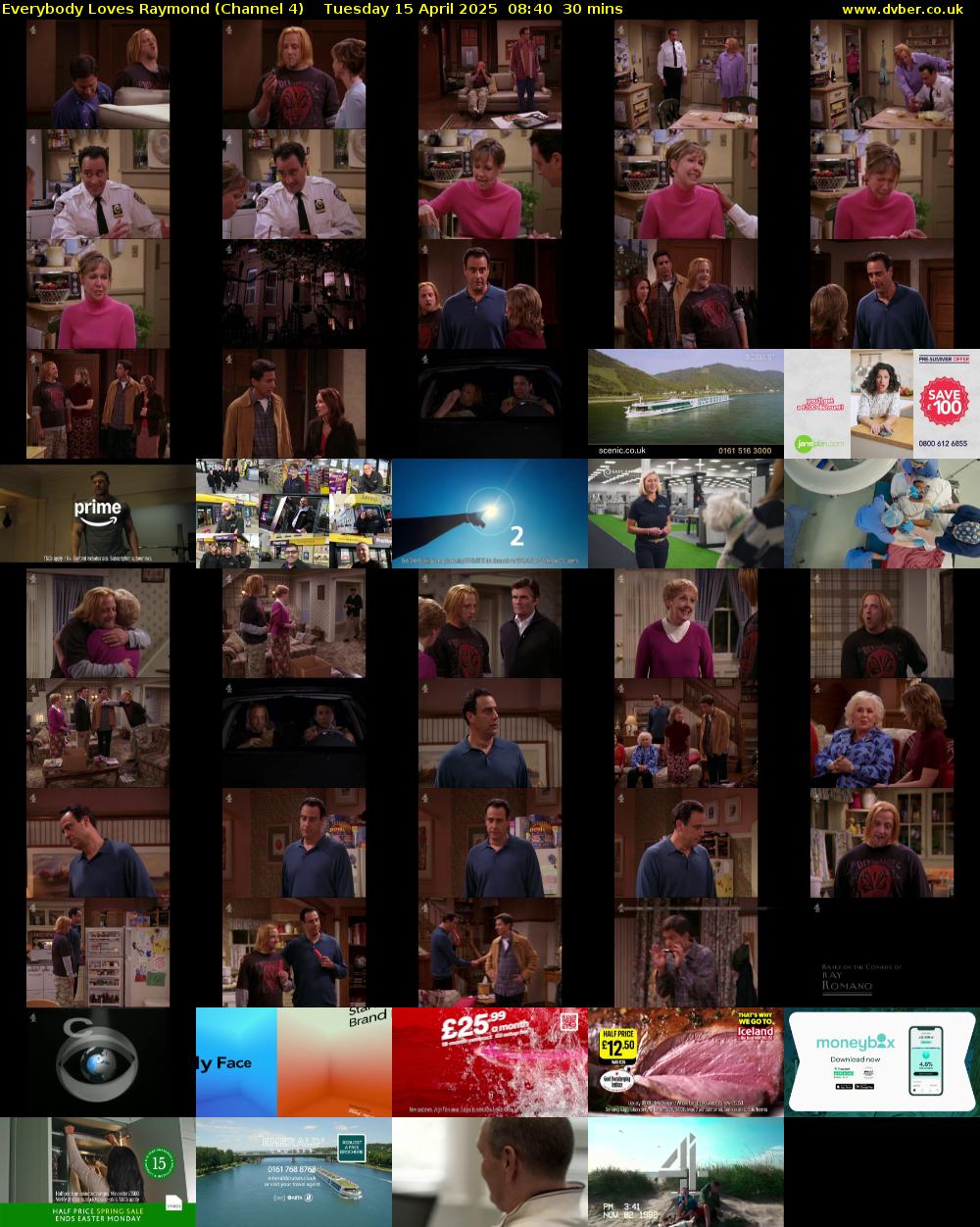 Everybody Loves Raymond (Channel 4) Tuesday 15 April 2025 08:40 - 09:10