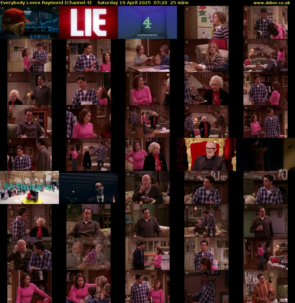 Everybody Loves Raymond (Channel 4) Saturday 19 April 2025 07:20 - 07:45