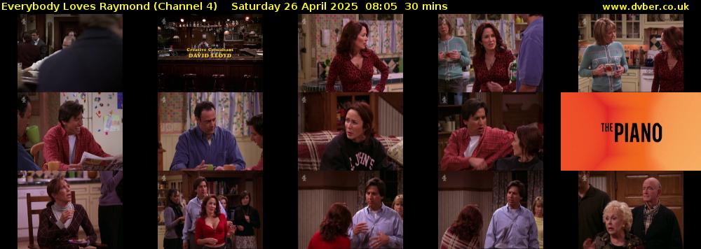 Everybody Loves Raymond (Channel 4) Saturday 26 April 2025 08:05 - 08:35