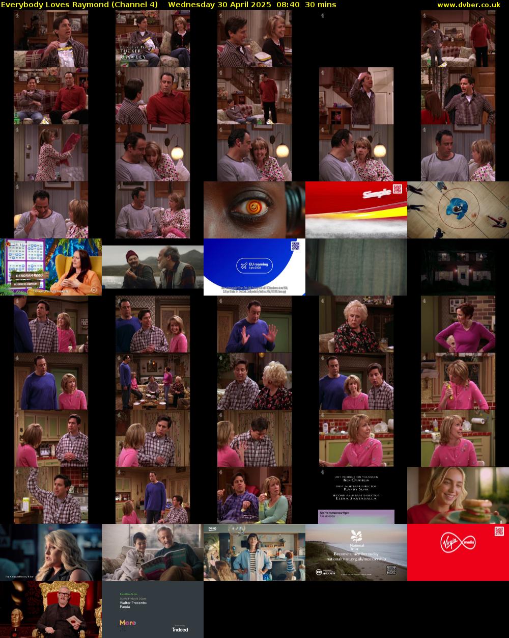 Everybody Loves Raymond (Channel 4) Wednesday 30 April 2025 08:40 - 09:10