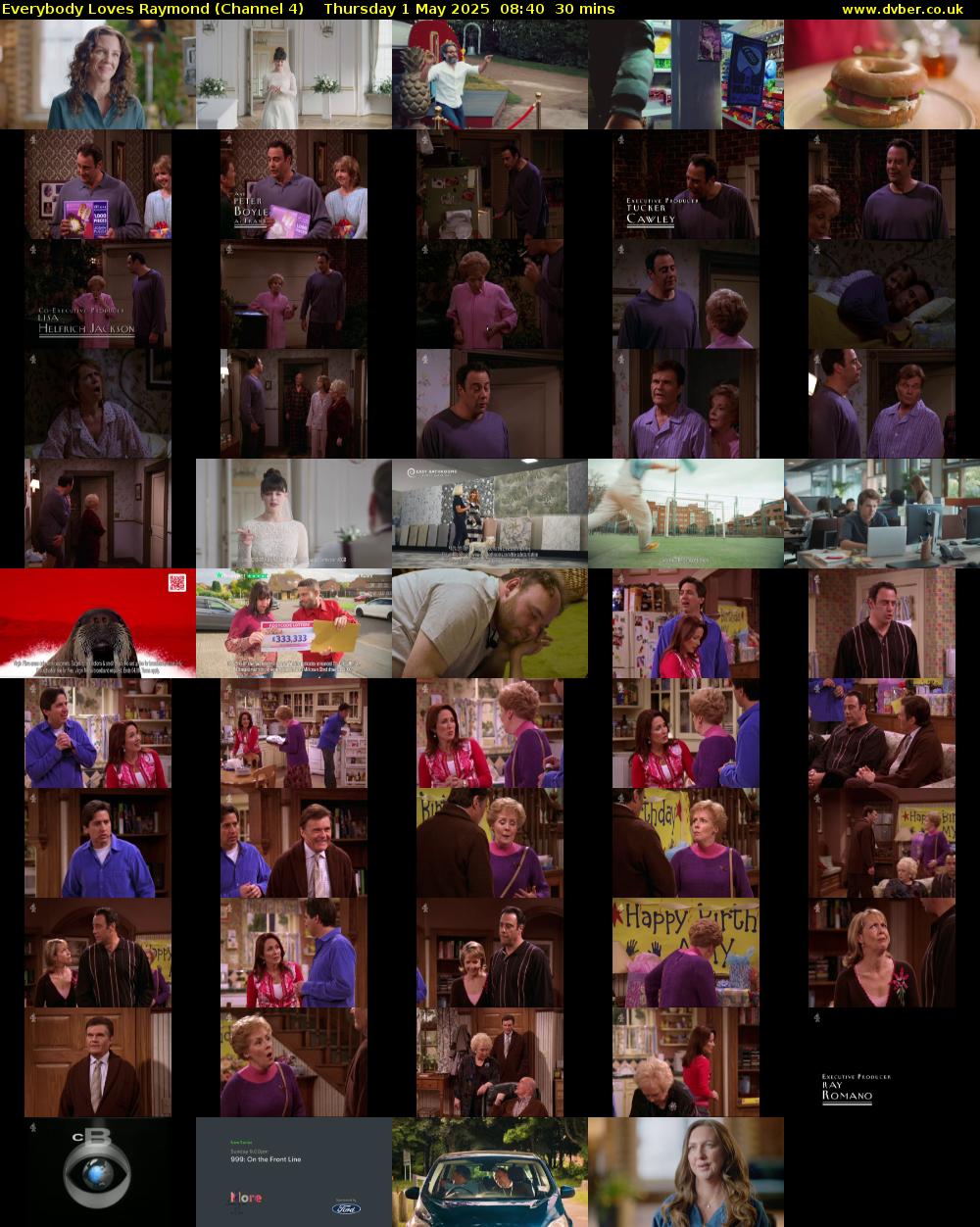 Everybody Loves Raymond (Channel 4) Thursday 1 May 2025 08:40 - 09:10