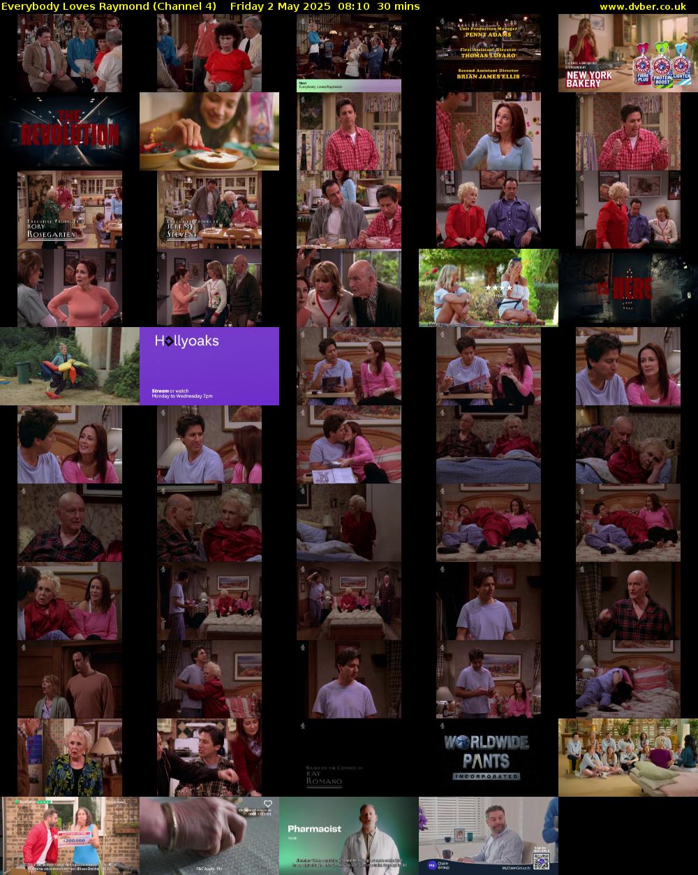 Everybody Loves Raymond (Channel 4) Friday 2 May 2025 08:10 - 08:40