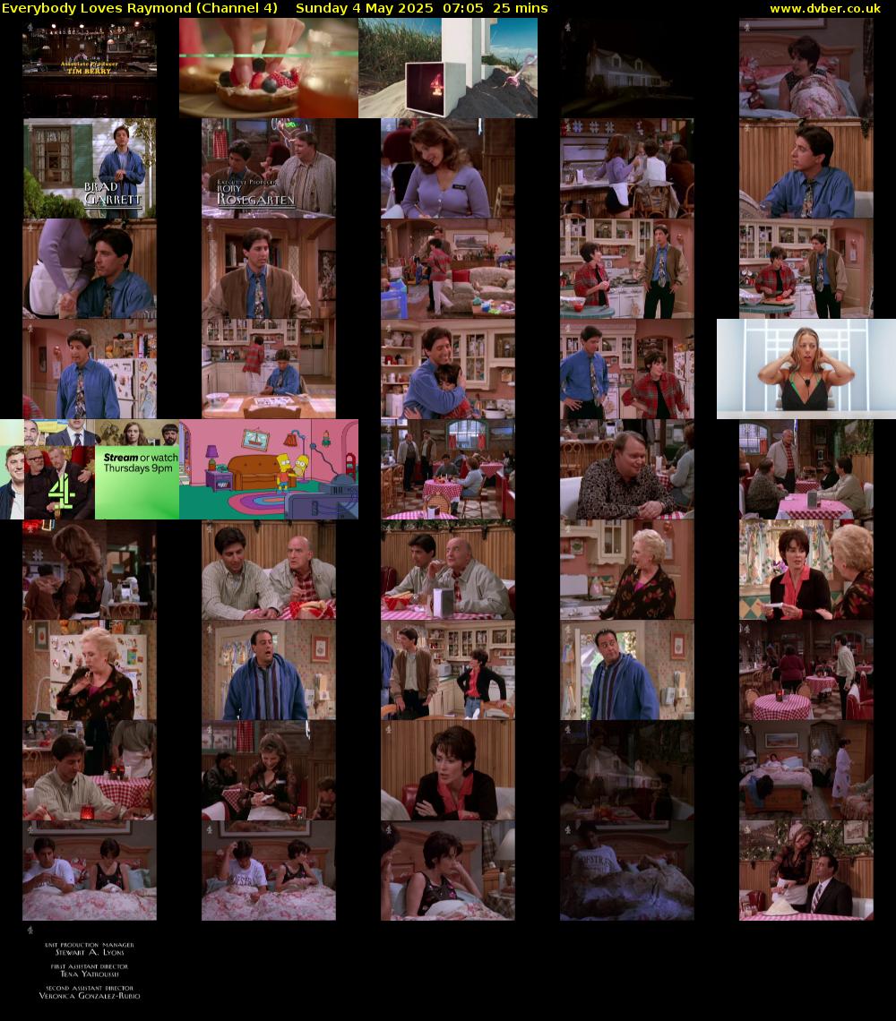 Everybody Loves Raymond (Channel 4) Sunday 4 May 2025 07:05 - 07:30