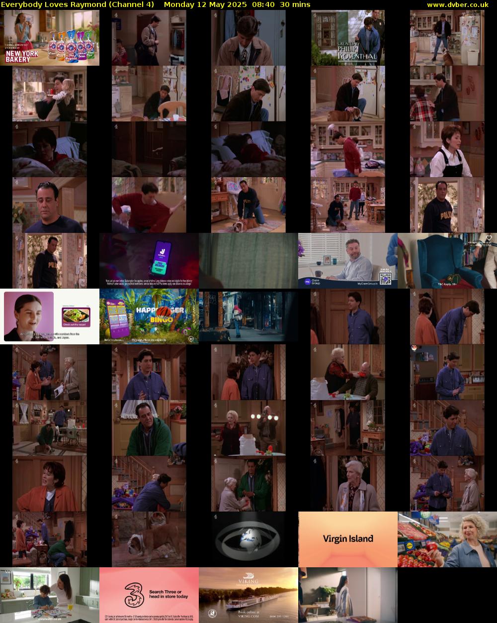 Everybody Loves Raymond (Channel 4) Monday 12 May 2025 08:40 - 09:10