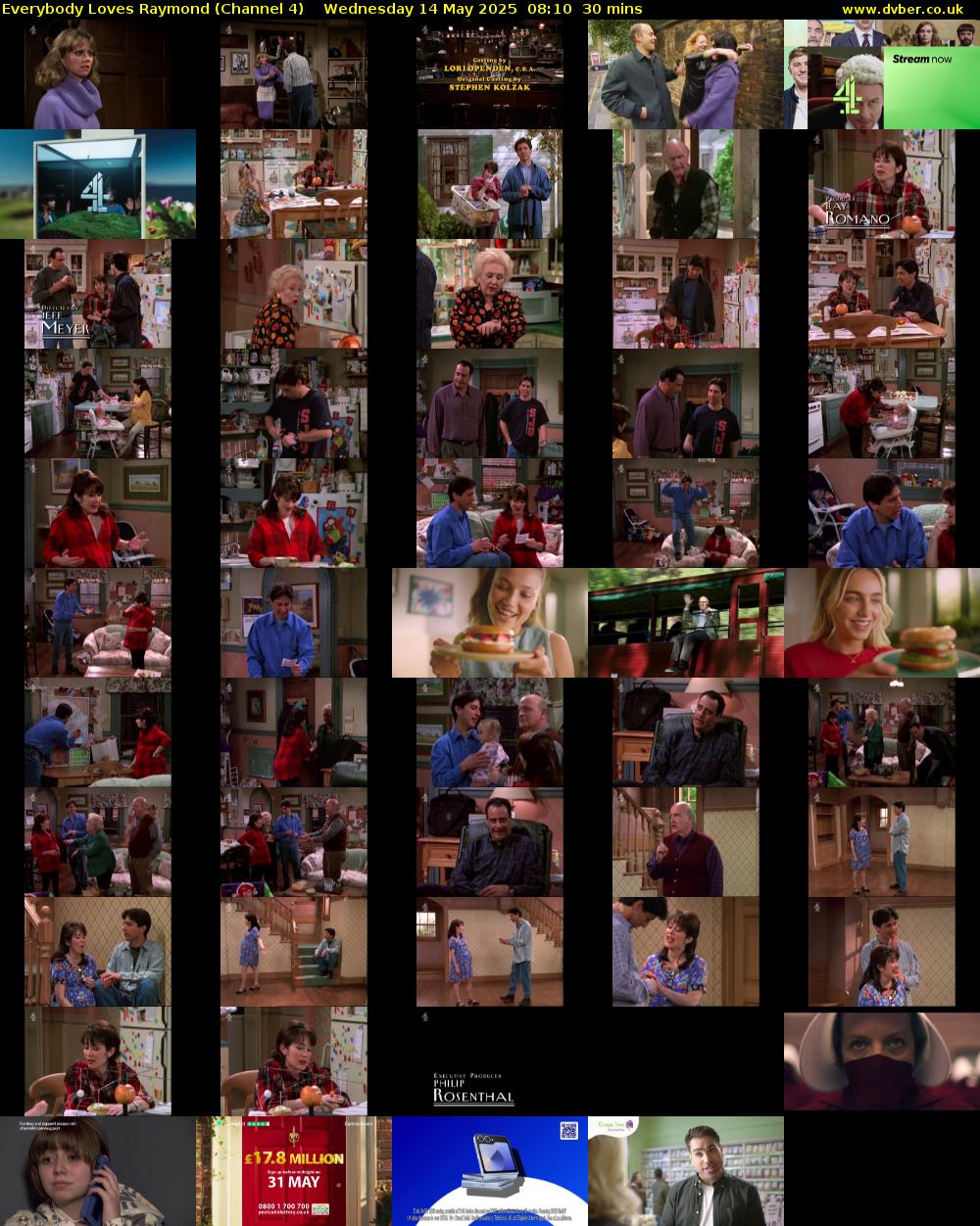 Everybody Loves Raymond (Channel 4) Wednesday 14 May 2025 08:10 - 08:40