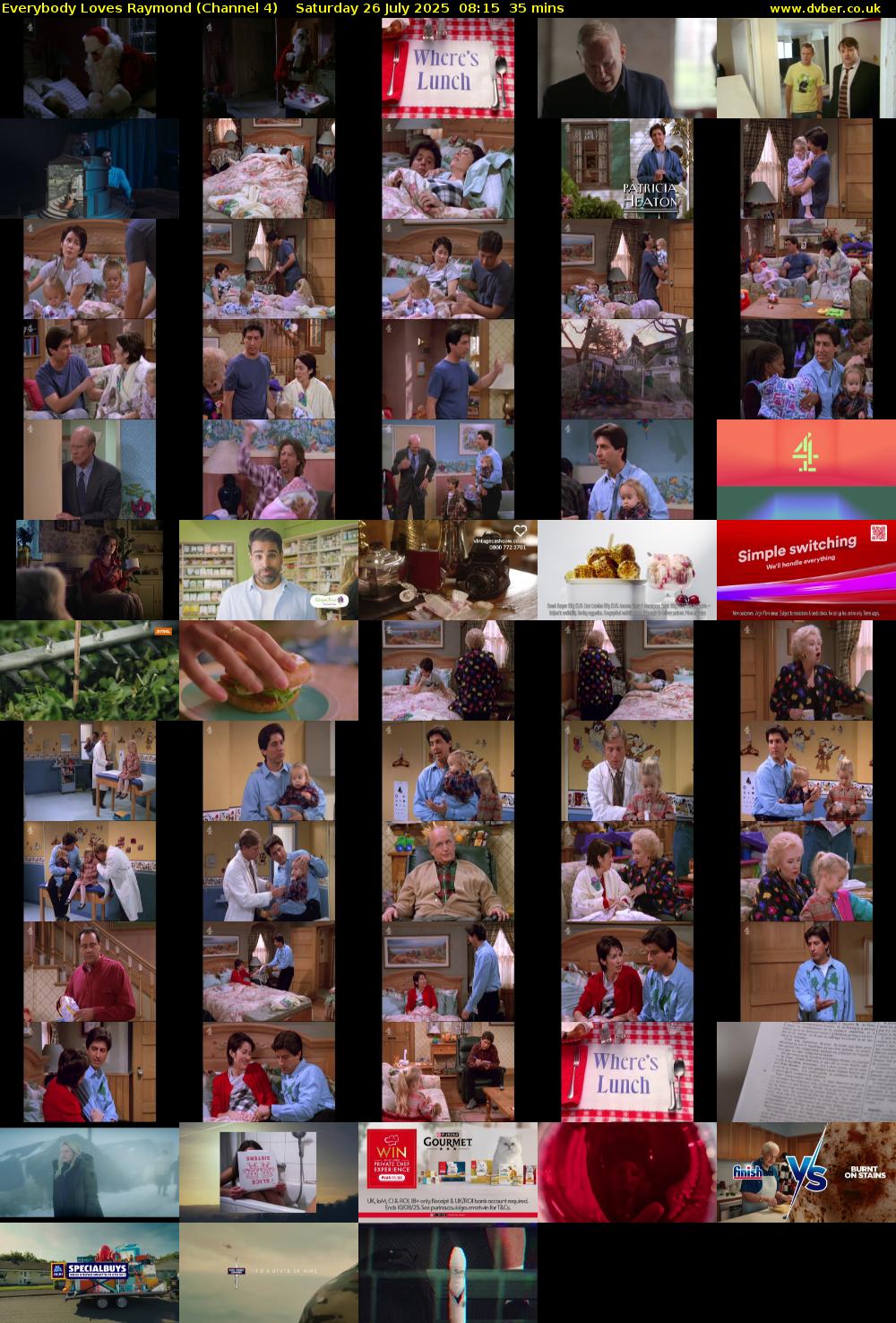 Everybody Loves Raymond (Channel 4) Saturday 26 July 2025 08:15 - 08:50