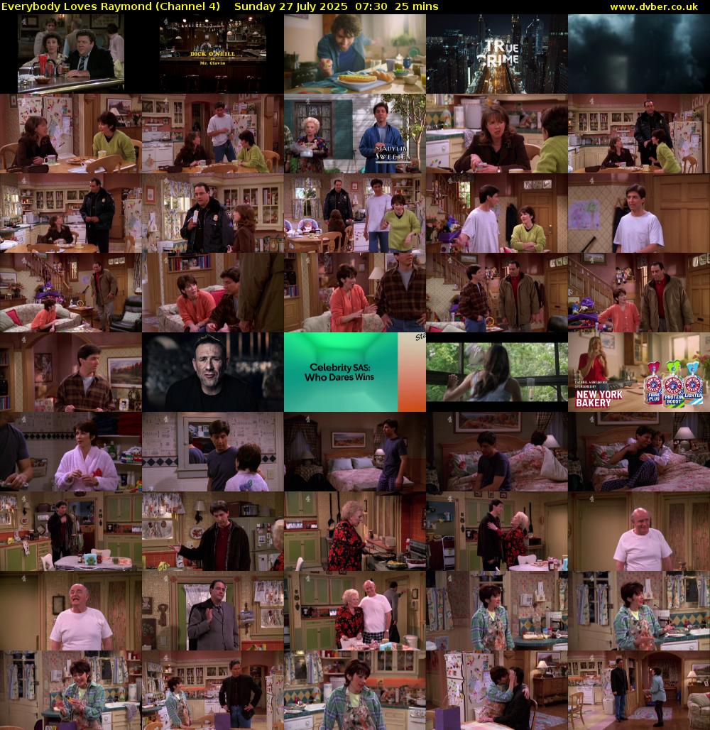 Everybody Loves Raymond (Channel 4) Sunday 27 July 2025 07:30 - 07:55