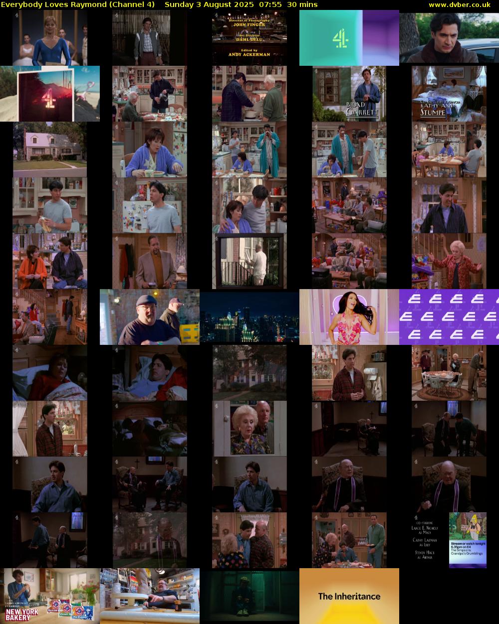 Everybody Loves Raymond (Channel 4) Sunday 3 August 2025 07:55 - 08:25
