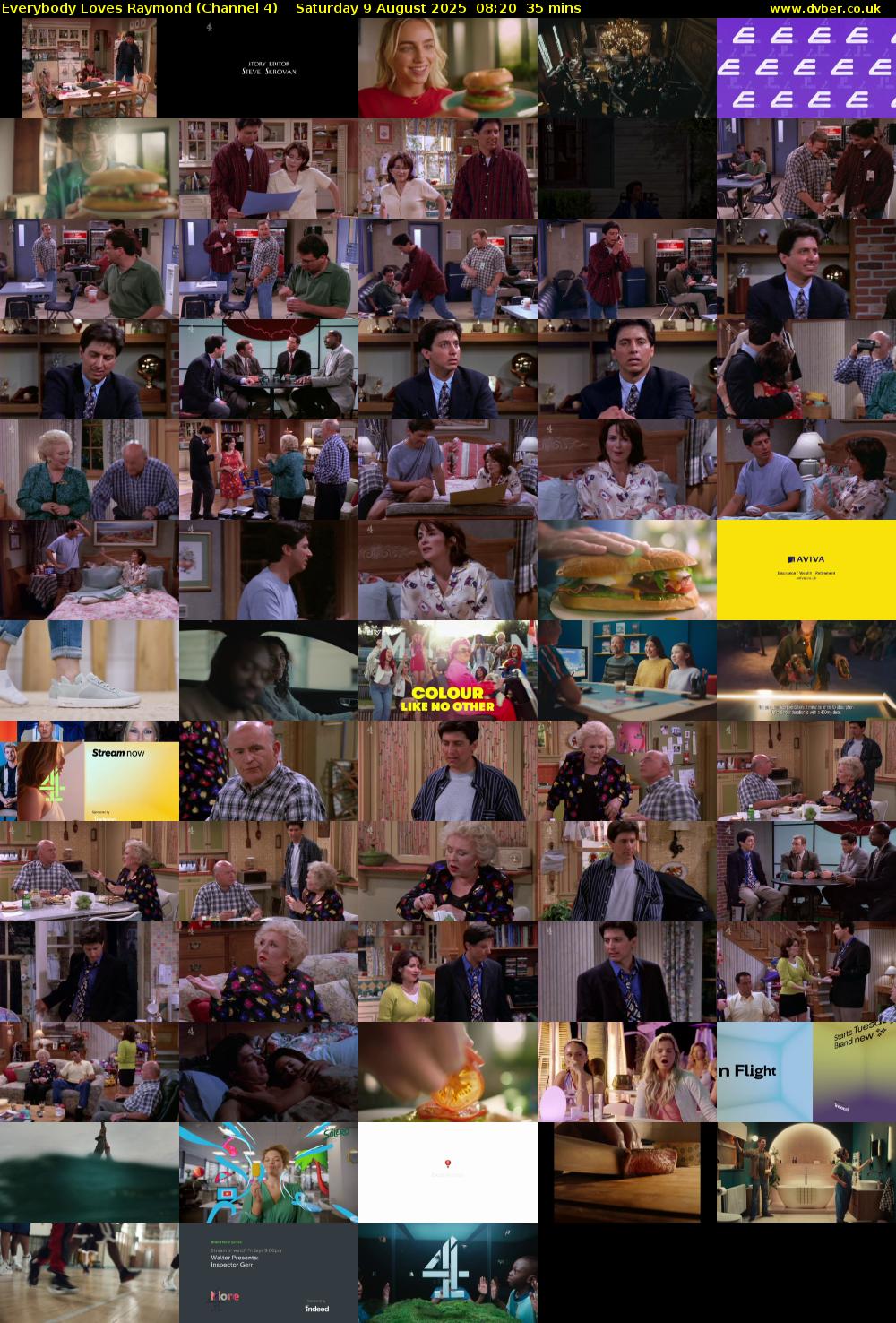 Everybody Loves Raymond (Channel 4) Saturday 9 August 2025 08:20 - 08:55