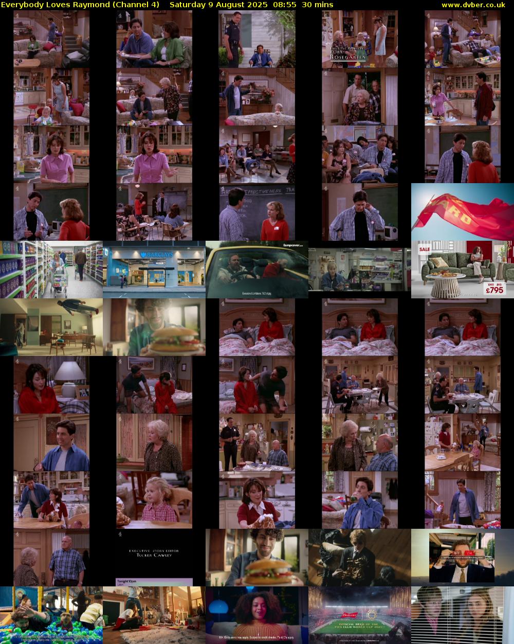 Everybody Loves Raymond (Channel 4) Saturday 9 August 2025 08:55 - 09:25