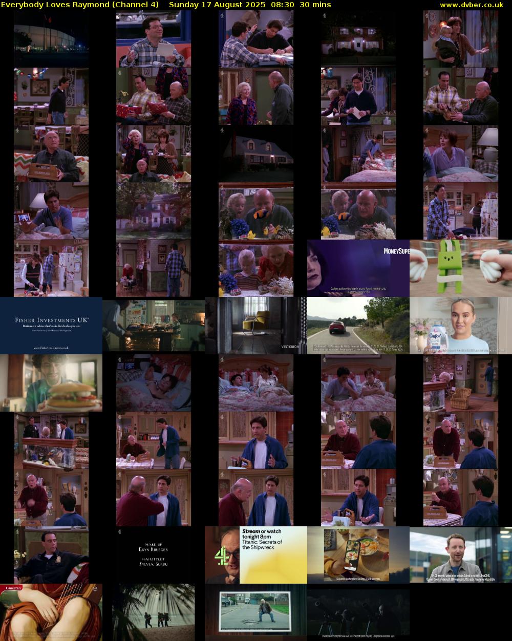 Everybody Loves Raymond (Channel 4) Sunday 17 August 2025 08:30 - 09:00