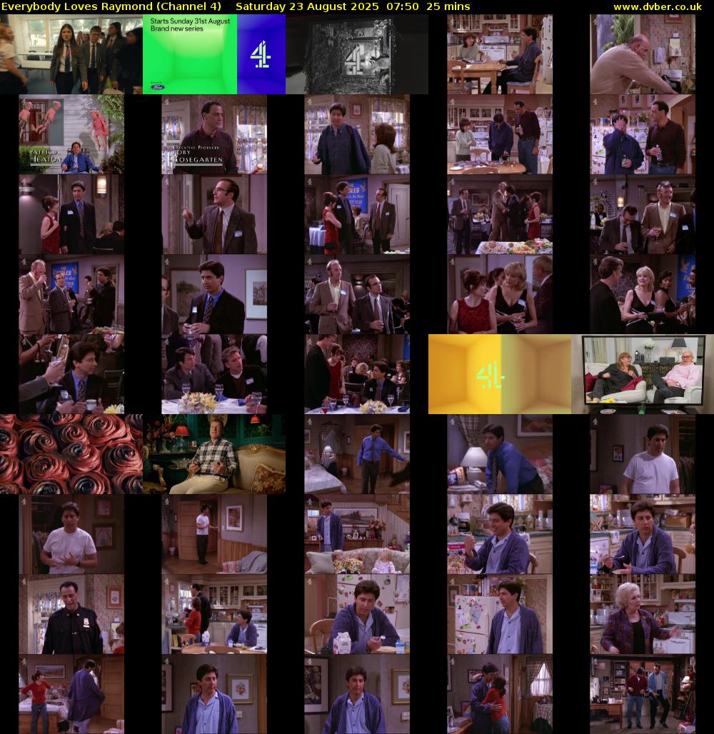 Everybody Loves Raymond (Channel 4) Saturday 23 August 2025 07:50 - 08:15