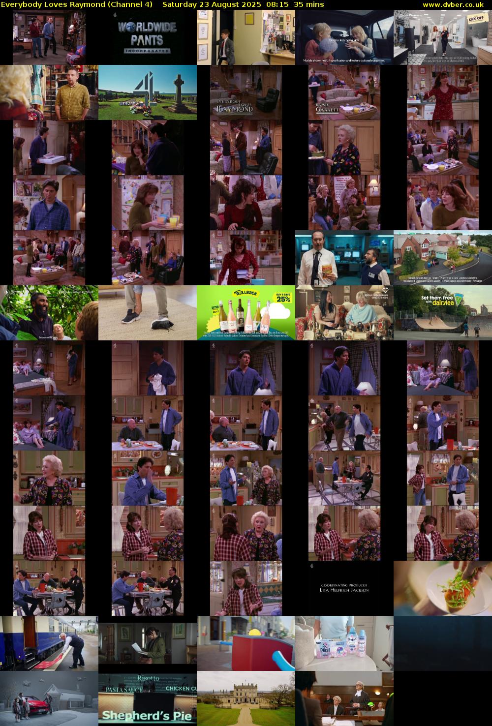 Everybody Loves Raymond (Channel 4) Saturday 23 August 2025 08:15 - 08:50