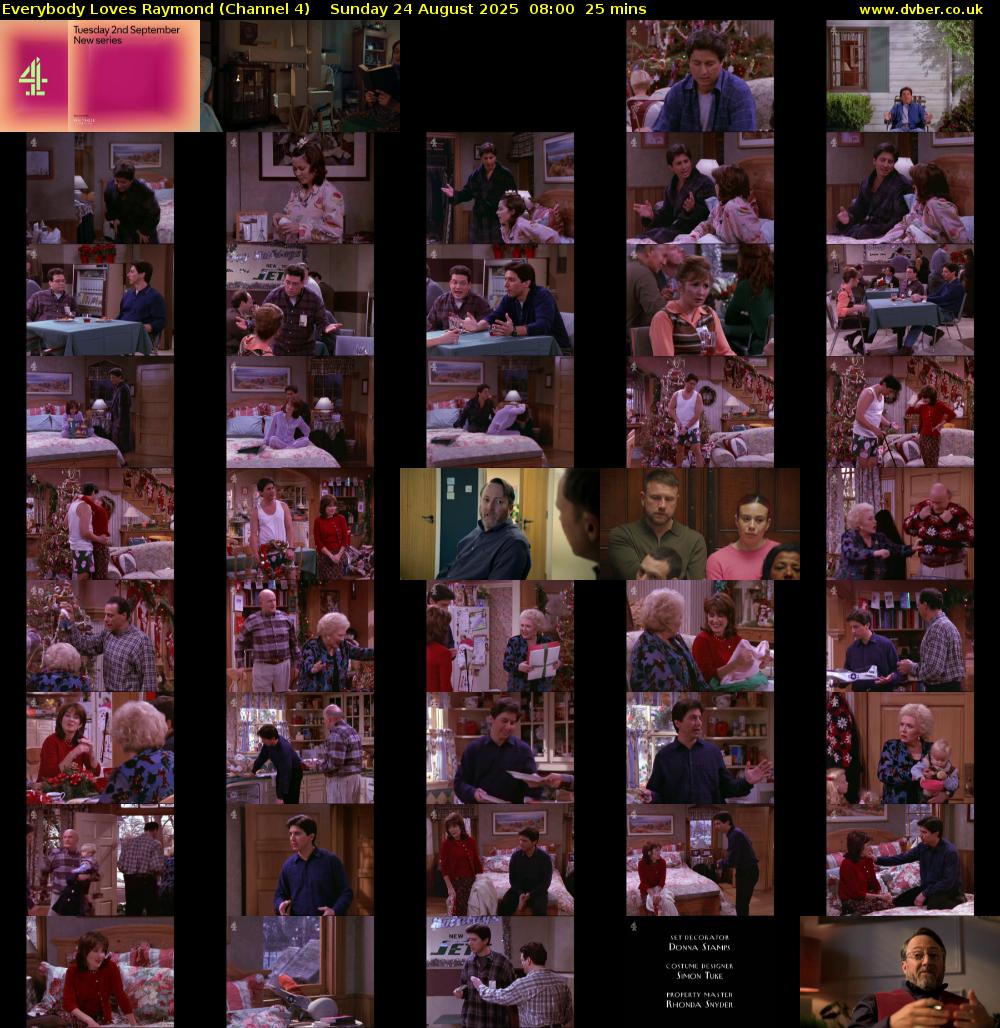 Everybody Loves Raymond (Channel 4) Sunday 24 August 2025 08:00 - 08:25