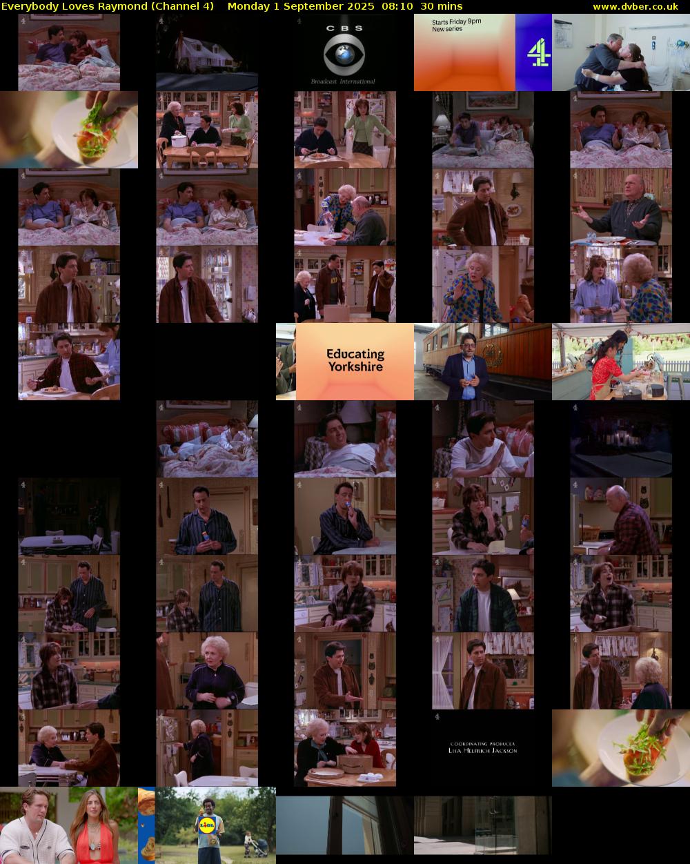 Everybody Loves Raymond (Channel 4) Monday 1 September 2025 08:10 - 08:40