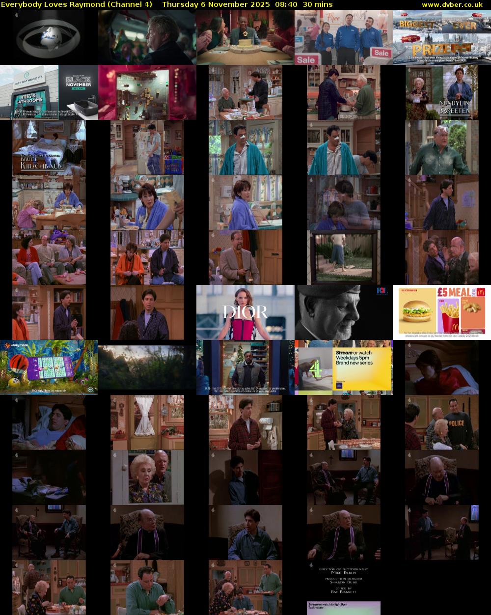 Everybody Loves Raymond (Channel 4) Thursday 6 November 2025 08:40 - 09:10