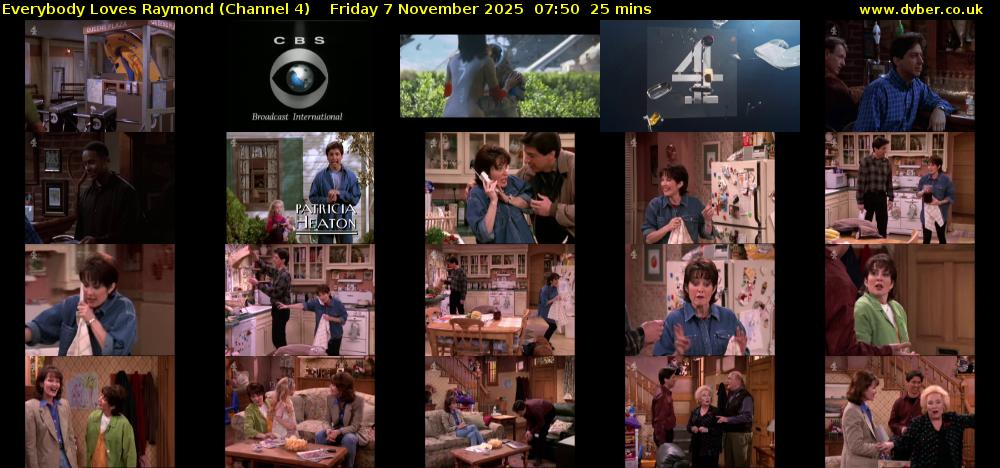 Everybody Loves Raymond (Channel 4) Friday 7 November 2025 07:50 - 08:15