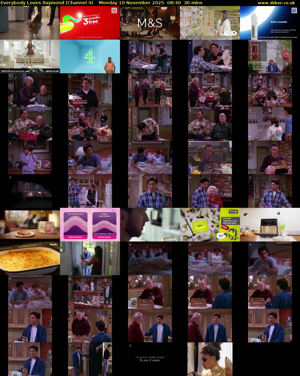 Everybody Loves Raymond (Channel 4) Monday 10 November 2025 08:40 - 09:10