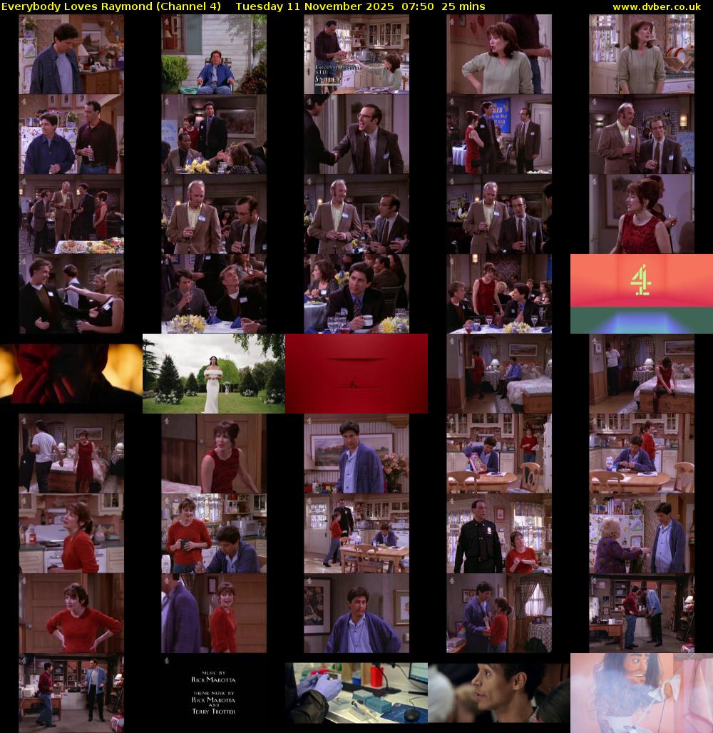 Everybody Loves Raymond (Channel 4) Tuesday 11 November 2025 07:50 - 08:15