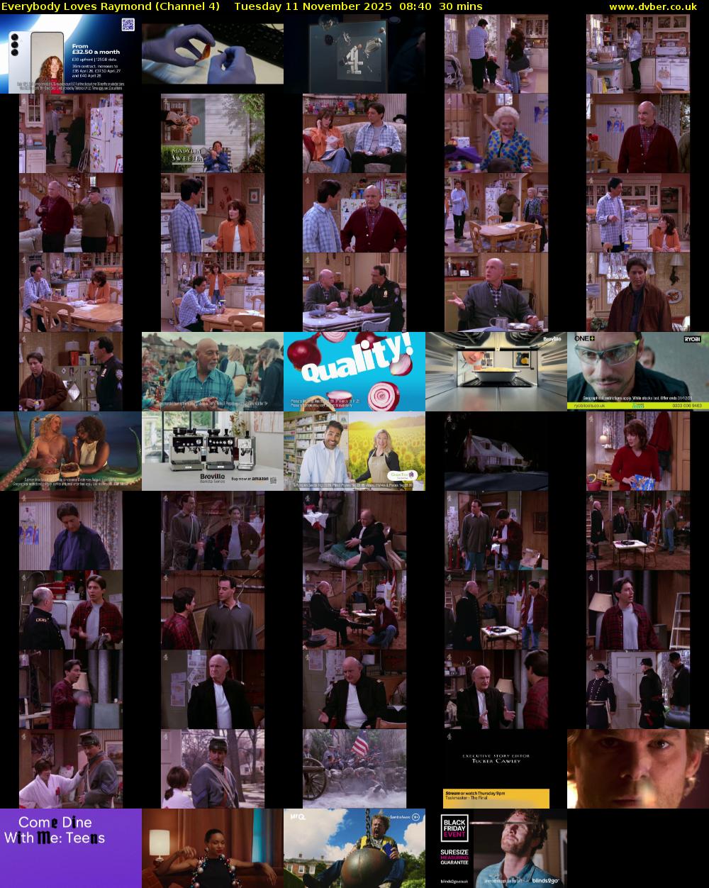 Everybody Loves Raymond (Channel 4) Tuesday 11 November 2025 08:40 - 09:10