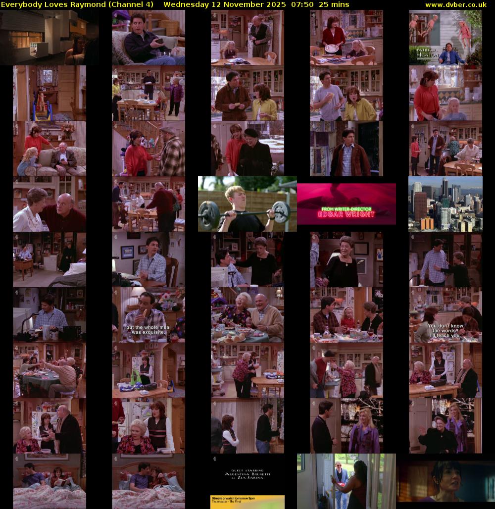 Everybody Loves Raymond (Channel 4) Wednesday 12 November 2025 07:50 - 08:15