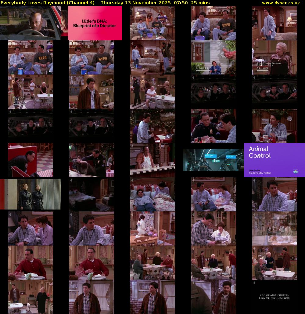 Everybody Loves Raymond (Channel 4) Thursday 13 November 2025 07:50 - 08:15
