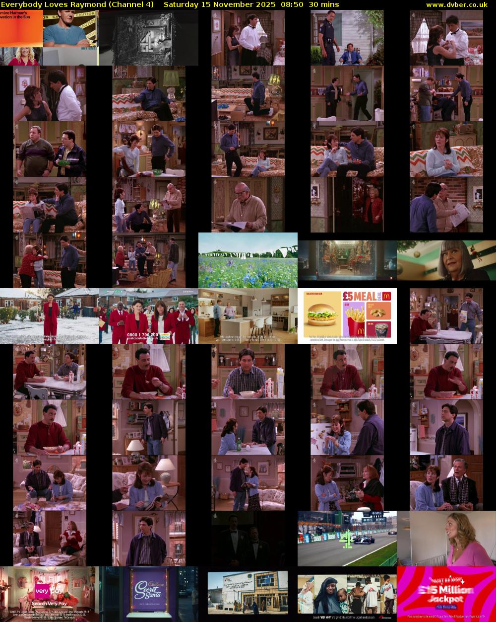 Everybody Loves Raymond (Channel 4) Saturday 15 November 2025 08:50 - 09:20