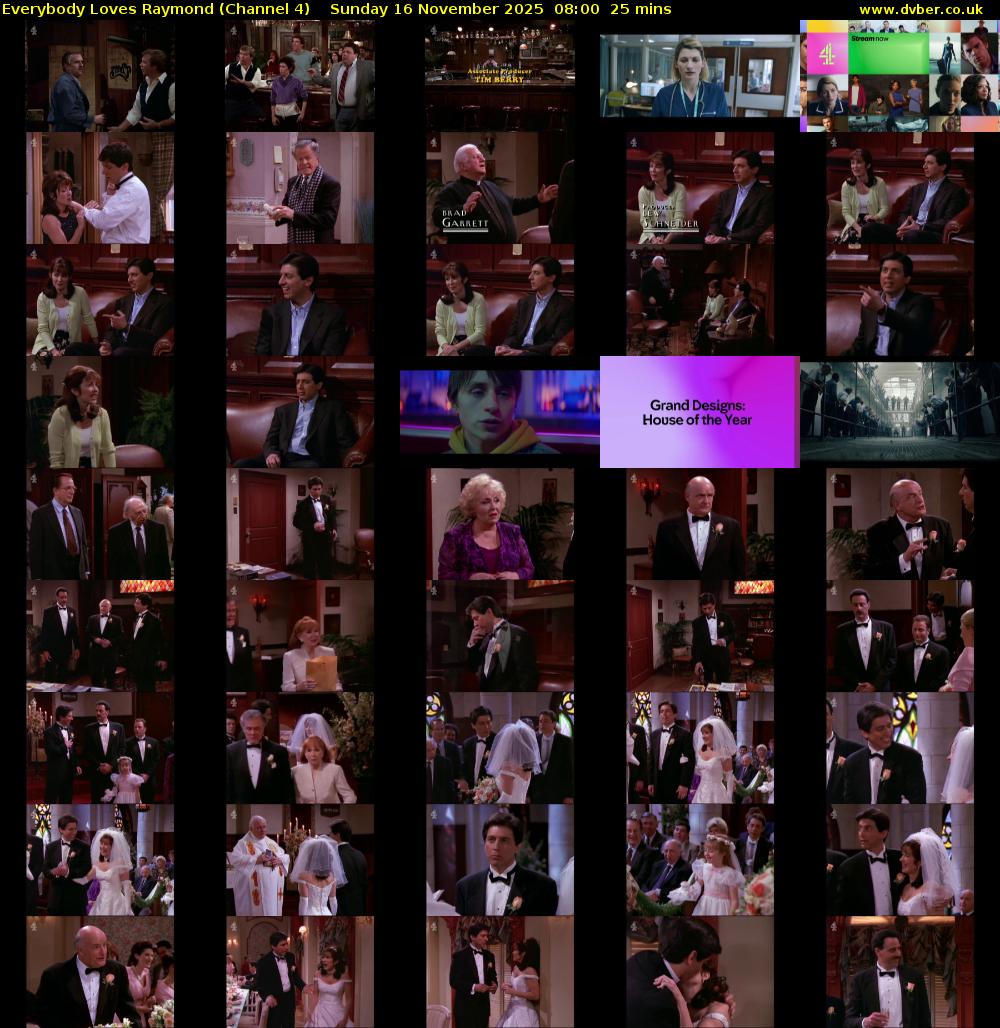 Everybody Loves Raymond (Channel 4) Sunday 16 November 2025 08:00 - 08:25