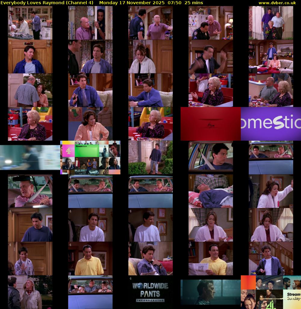 Everybody Loves Raymond (Channel 4) Monday 17 November 2025 07:50 - 08:15
