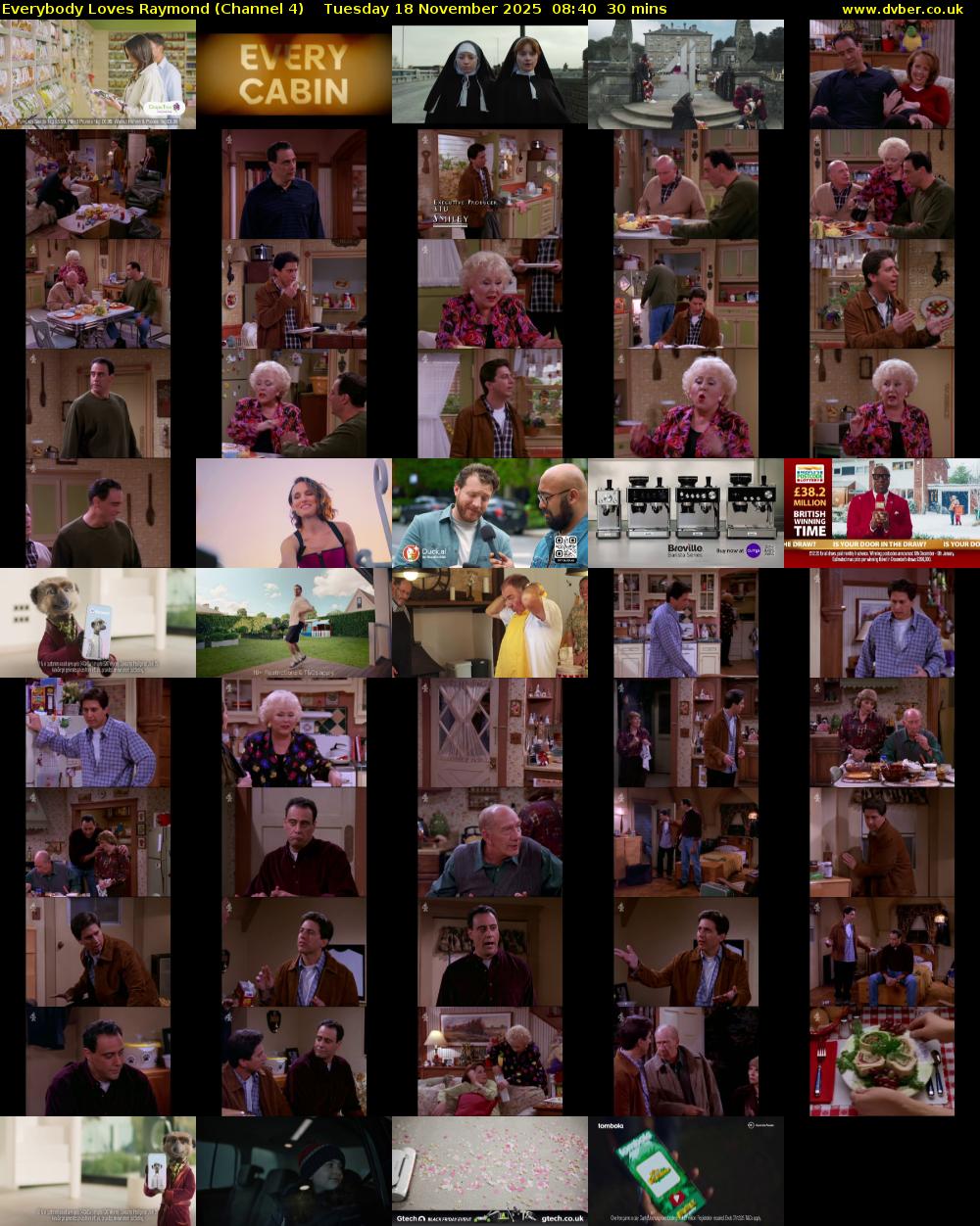 Everybody Loves Raymond (Channel 4) Tuesday 18 November 2025 08:40 - 09:10