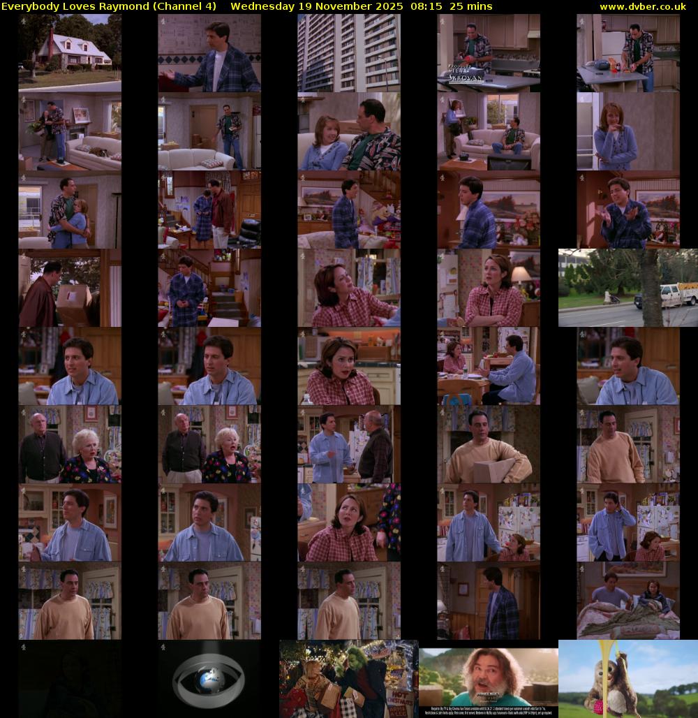 Everybody Loves Raymond (Channel 4) Wednesday 19 November 2025 08:15 - 08:40